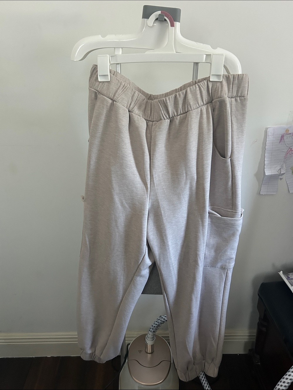 Express Kids Beige Jogger Pants with Side Pockets